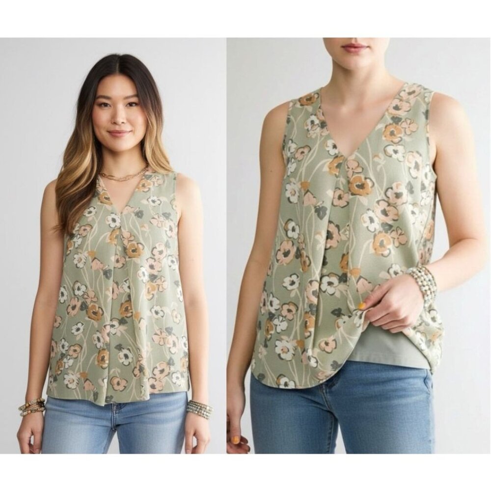 Buckle Black Shaping & Smoothing Floral Top S